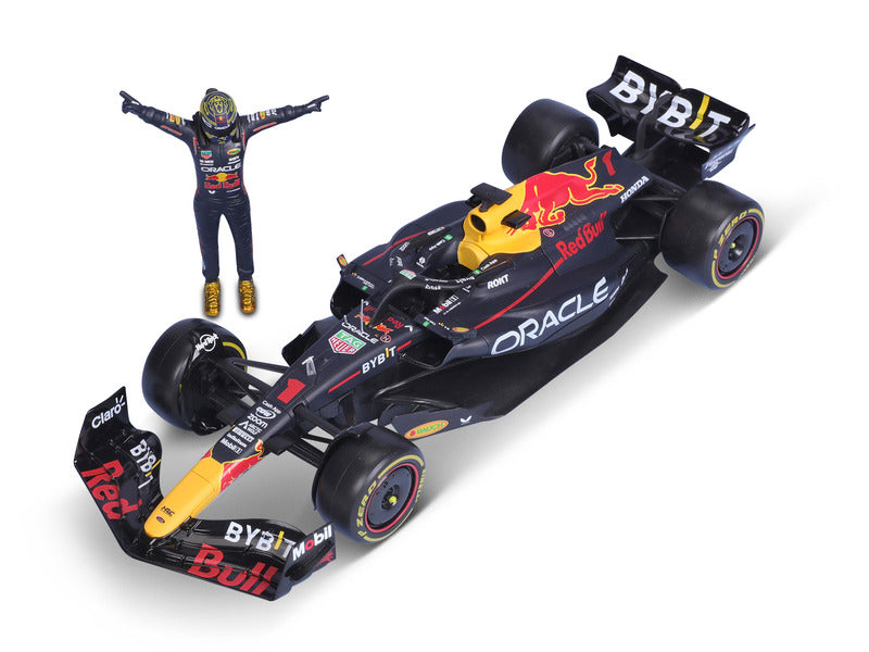 Red Bull Racing modelové auto, bburago, Max Verstappen, #1, 1:24, RB19, s pilotom
