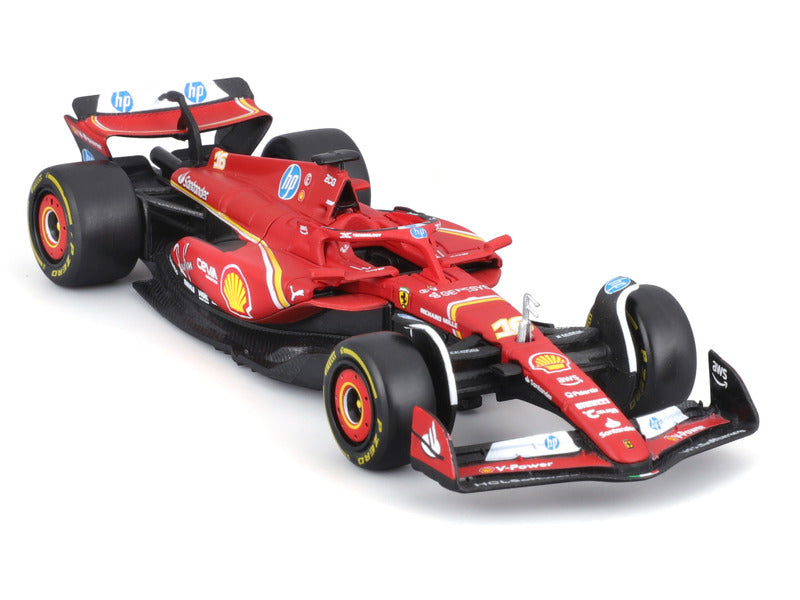 Model auta Ferrari, Charles Leclerc, SF-24, bburago, červené 🔥