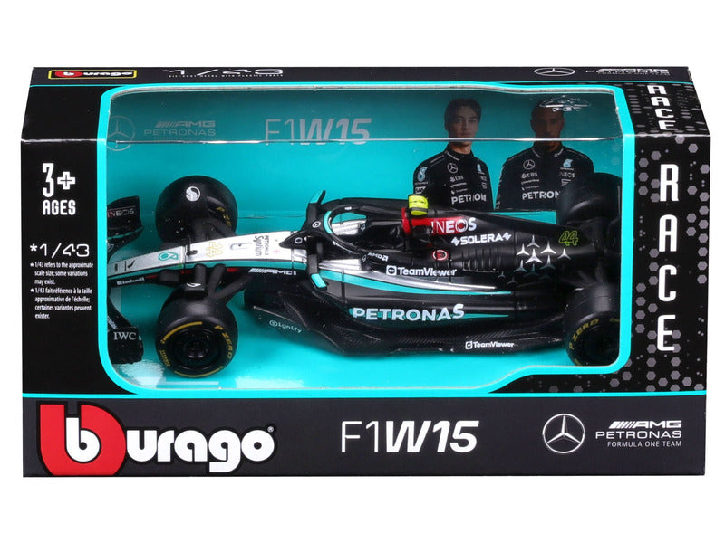 Mercedes modelové auto, bburago, Lewis Hamilton, #44, 1:43, F1W15