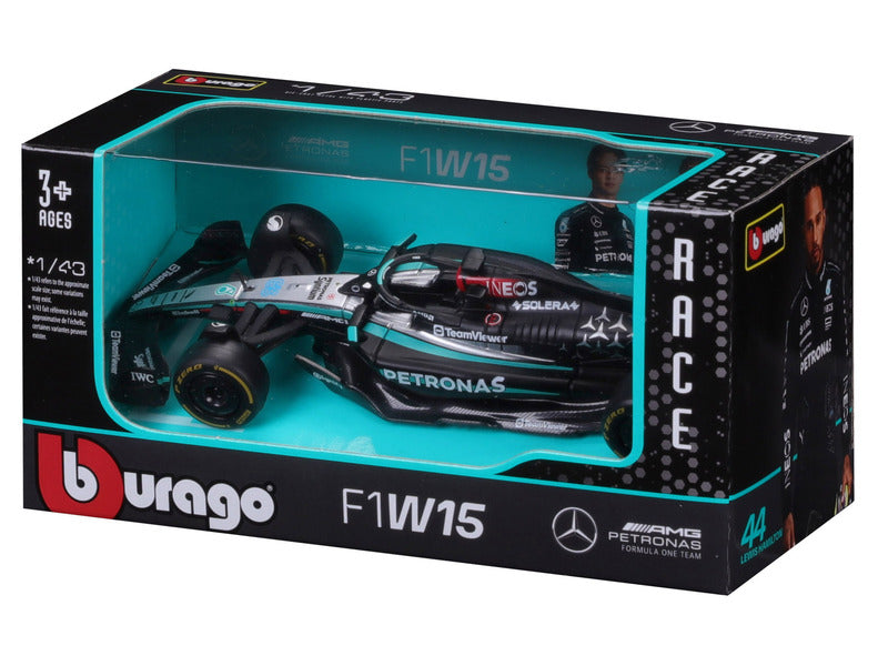 modelové auto Mercedes, bburago, George Russell, #63, 1:43, F1W15