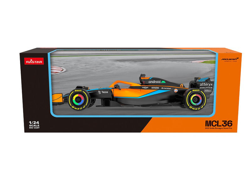 McLaren modelové auto, Rastar, Lando Norris, #4, MCL36, 2024