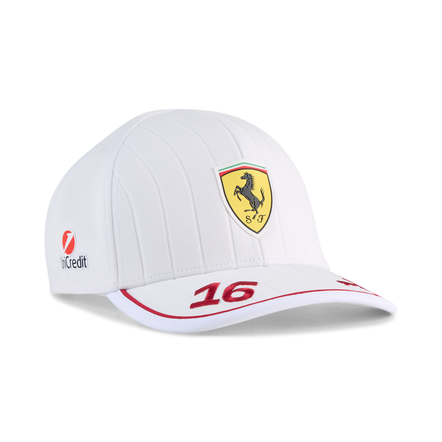 Ferrari, Charles Leclerc, bejzbalová čiapka, biela 🔥