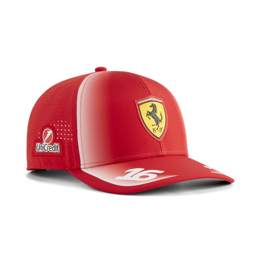 Šiltovka Ferrari, tím, Charles Leclerc, Puma, červená