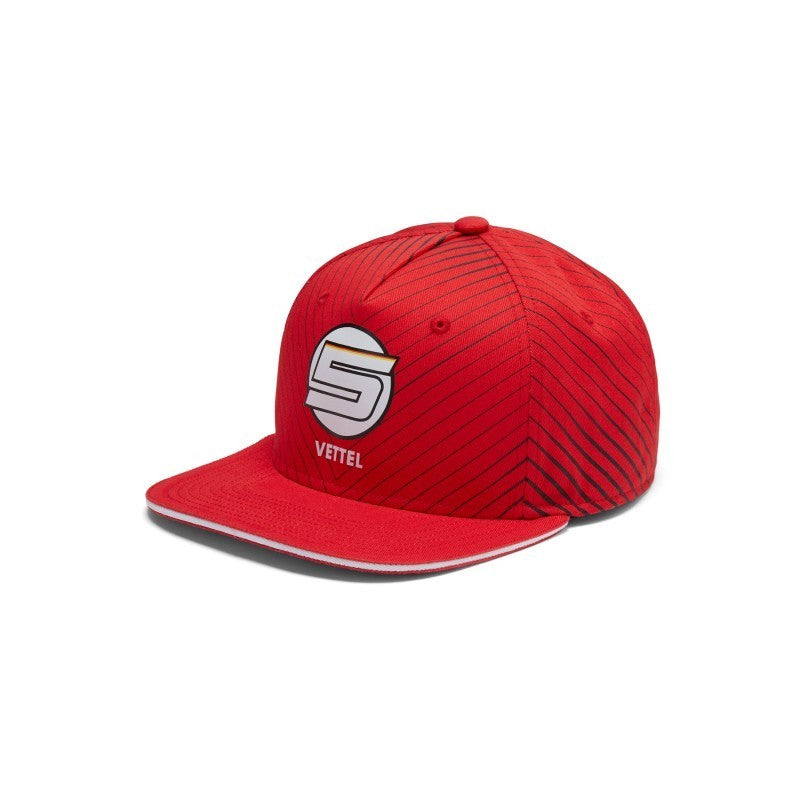 Čiapka Ferrari Flatbrim, Sebastian Vettel, dospelý, červená, 2018 - FansBRANDS®