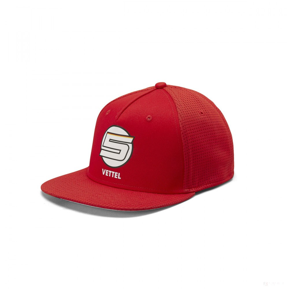 Čiapka Ferrari Flatbrim, Sebastian Vettel 5, dospelý, červená, 2019 - FansBRANDS®