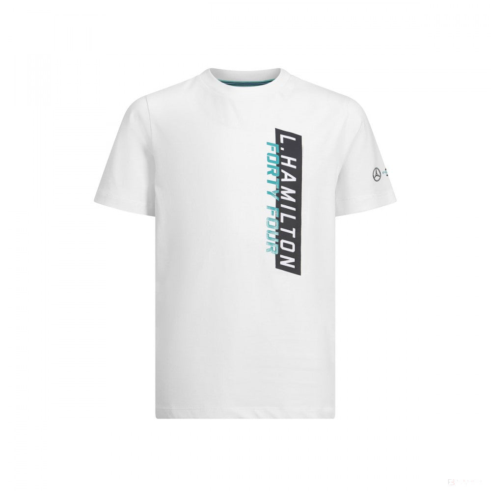Detské tričko Mercedes, Lewis Hamilton #44, biele, 2019 - FansBRANDS®