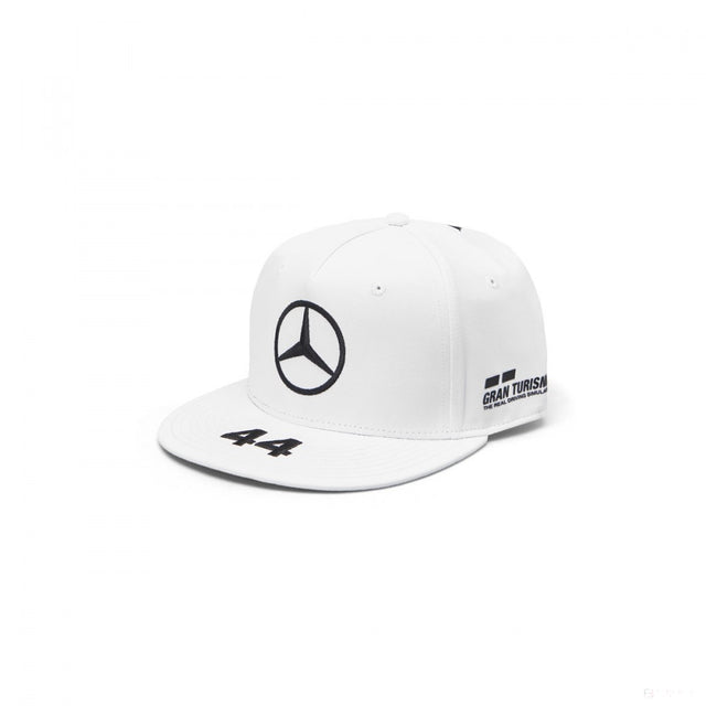 Čiapka Mercedes Hamilton Flatbrim, pre dospelých, biela, 2019 - FansBRANDS®