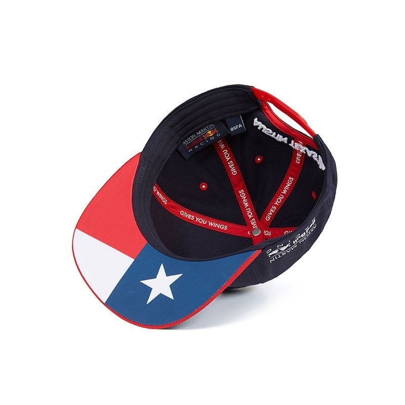 Čiapka Red Bull Flatbrim, GP USA, pre dospelých, modrá, 2018 - FansBRANDS®