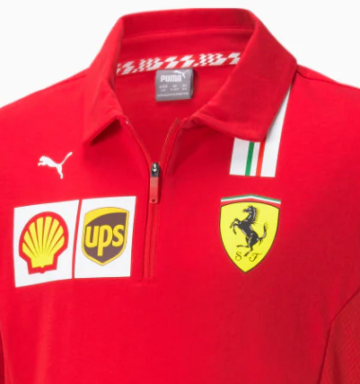 Ferrari Deti tričko s golierom, Puma, Tím, Červená, 20/21
