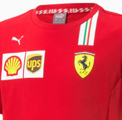 Detské tričko Ferrari, Puma, Tím, červené, 20/21