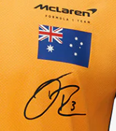 McLaren T-Shirt mit Kragen, Daniel Ricciardo Team, orange, 2022