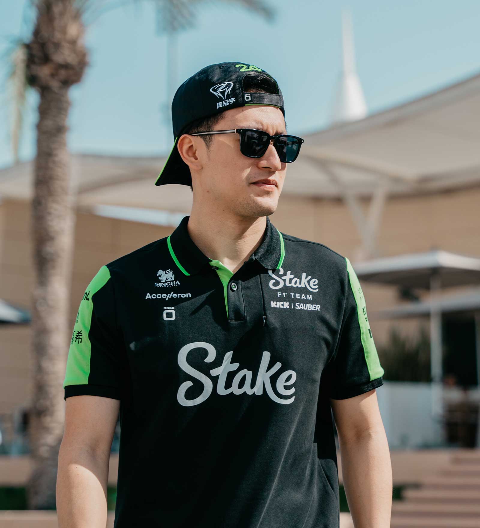 Čiapka Sauber, CODE ZERO, Guanyu Zhou, čierna