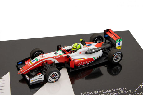 Mick Schumacher Model Car, Dallara Mercedes F317 F3 Majster Európy 2018, mierka 1:43, biela, 2018 - FansBRANDS®