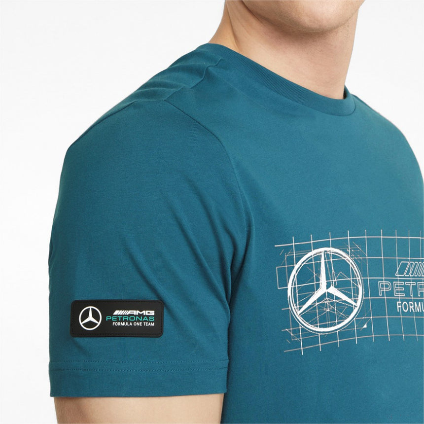 Tričko Puma Mercedes, Modré, 2022 - FansBRANDS®