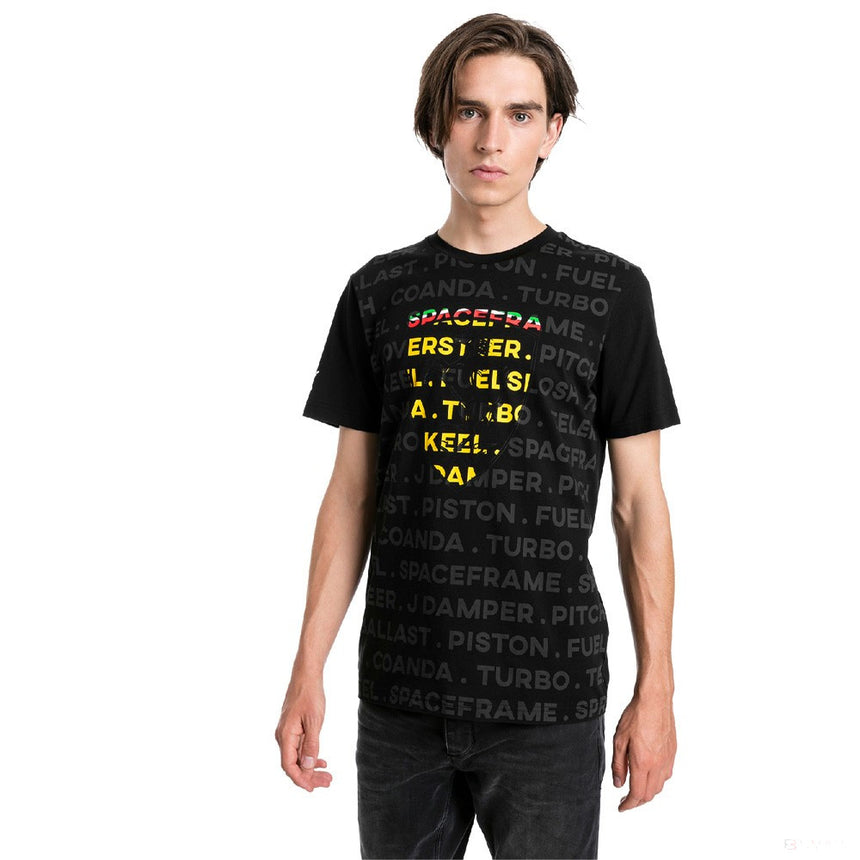 Ferrari tričko, Puma Big Shield s okrúhlym výstrihom, čierne, 2019 - FansBRANDS®