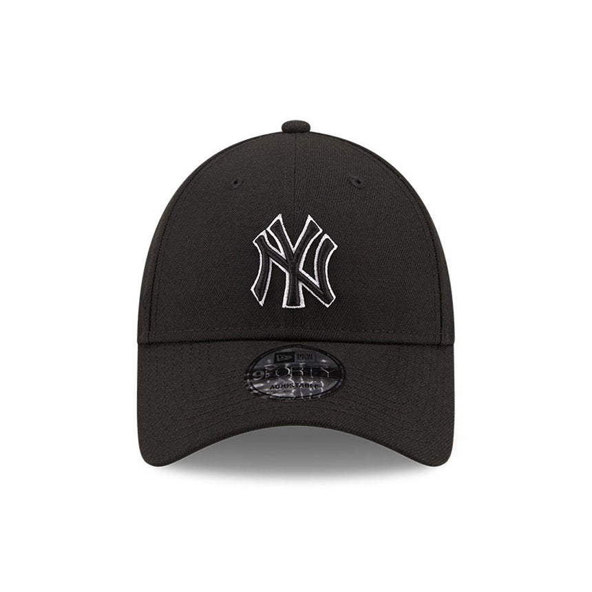 Kšiltovka New York Yankees, New Era, 9FORTY, s výrazným obrysom, čierna