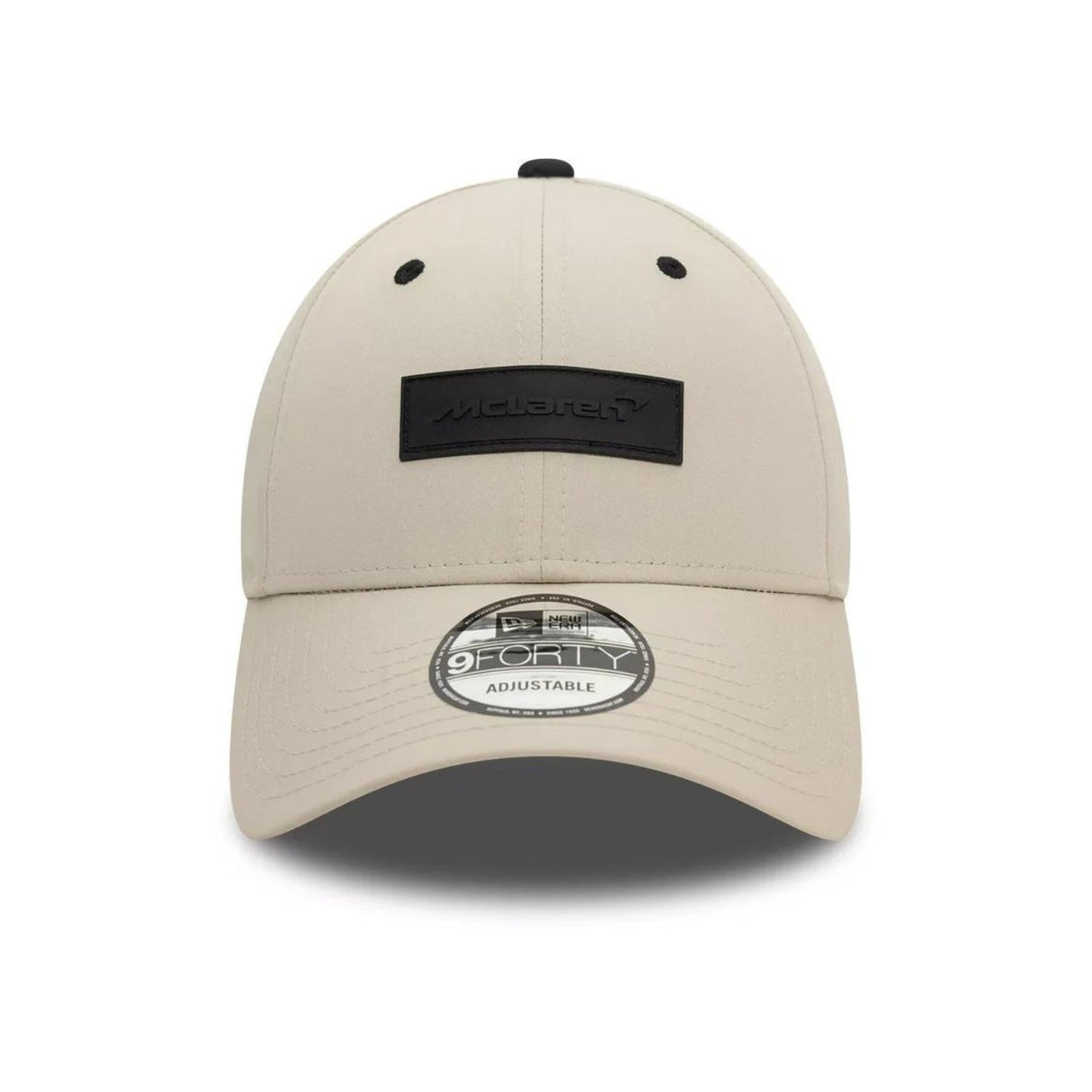 McLaren-Cap, New Era, Gummilogo, grau