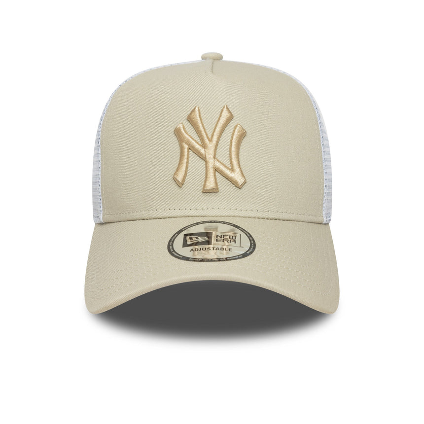 Šiltovka New York Yankees, New Era, trucker, základná, béžová