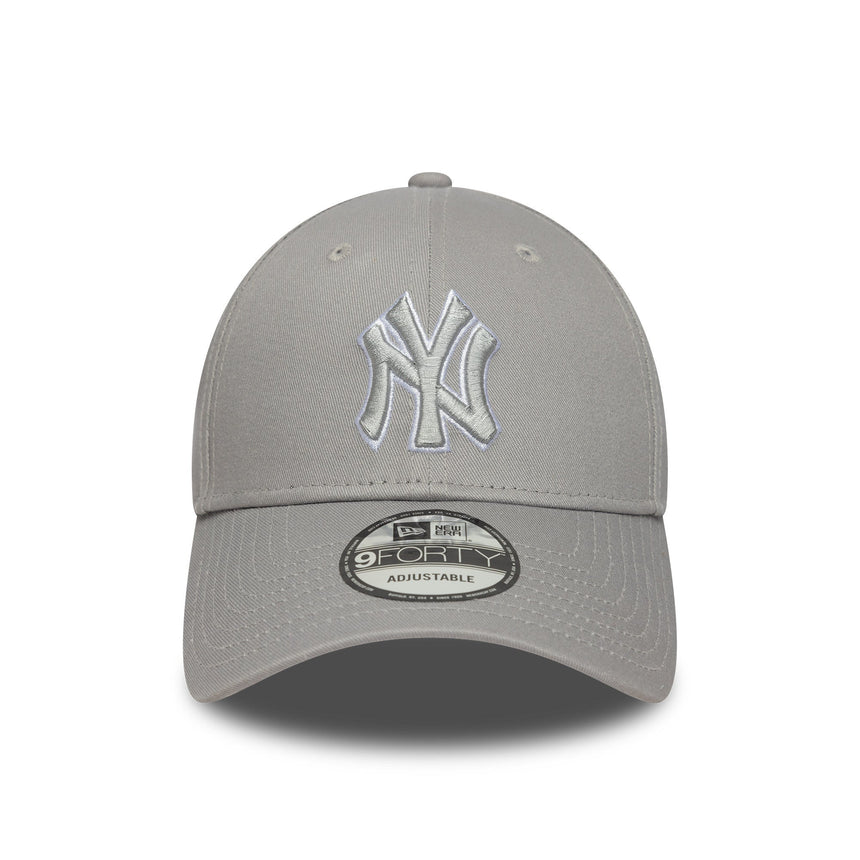 Čiapka New York Yankees, New Era, 9FORTY, s výrazným obrysom, sivá