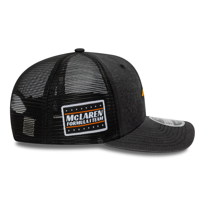 Mclaren čiapka, trucker, vypraná, New Era, 9FORTY, čierna