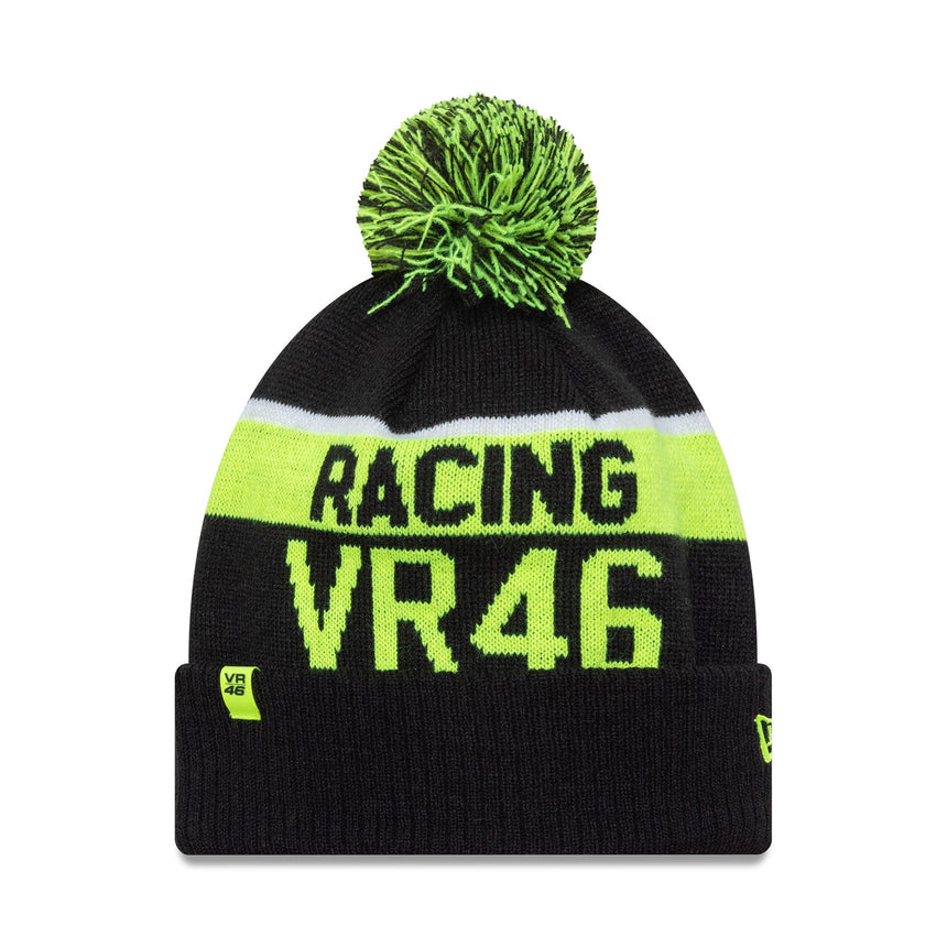 Valentino Rossi #46 pletená čiapka, VR46, slovný znak značky, New Era, viacfarebná