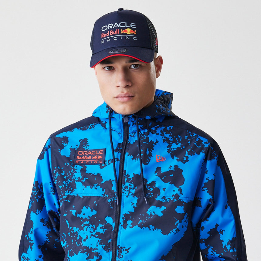 Bunda Red Bull Racing, Windrunner, New Era, kamufláž, modrá
