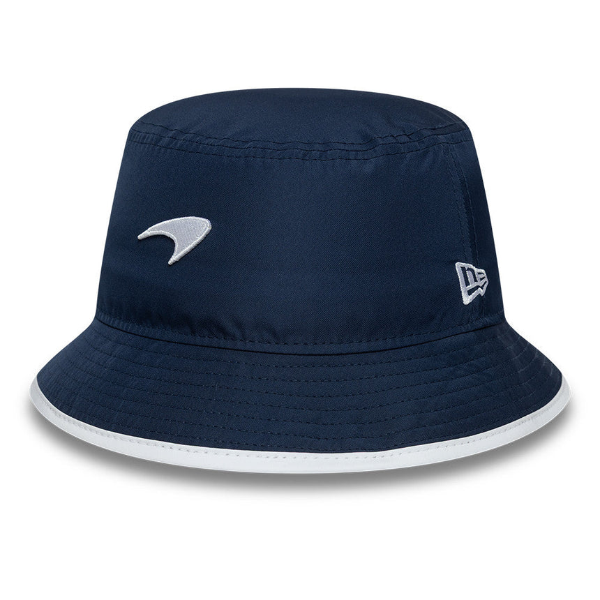 Klobúk bucket typu McLaren x Reiss, sezónny, zúžený, New Era, 9FORTY, modrá
