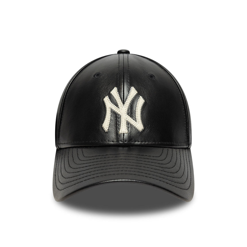 Čiapka New York Yankees, kožená, New Era, 9FORTY, mc, čierna