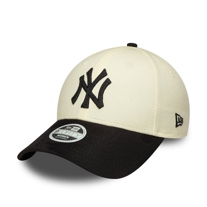 Šiltovka New York Yankees, umelý semiš, New Era, 9FORTY, béžovo-čierna