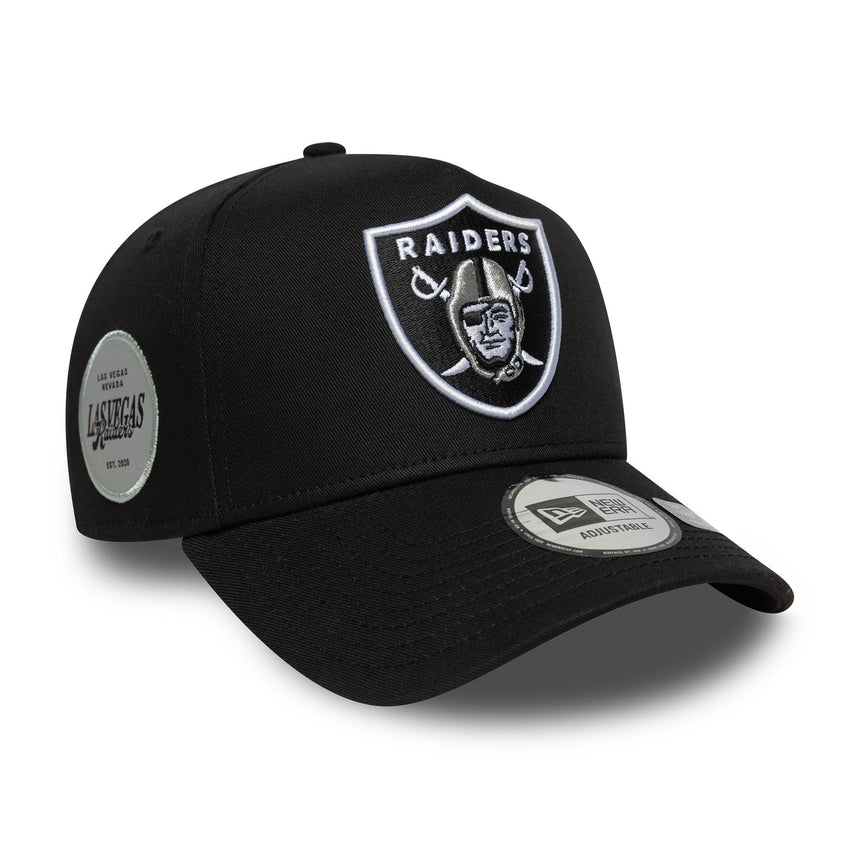 Las Vegas Raiders, bočná nášivka, New Era, A-frame, čierna