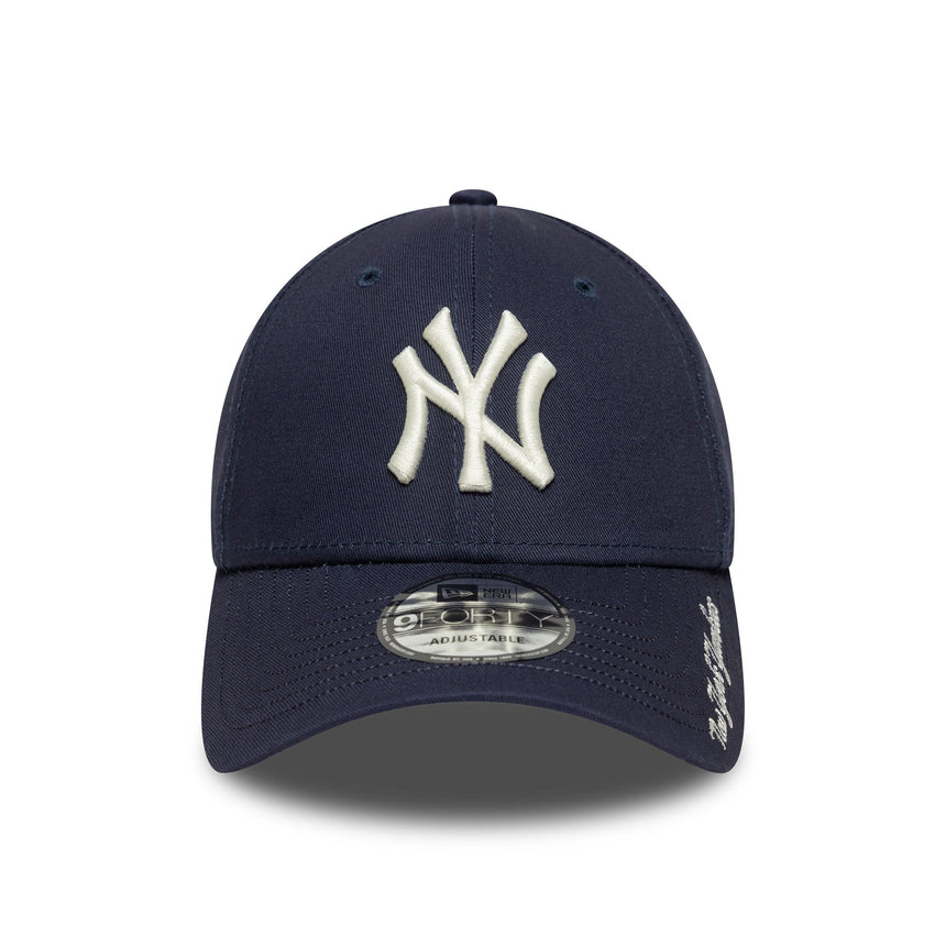 Basebalová čiapka New York Yankees, šilt s nápisom, New Era, 9FORTY, modrá