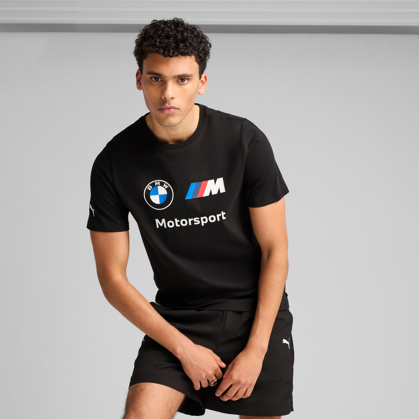 Tričko s logom BMW, Puma, Essential, MMS, čierne 🔥