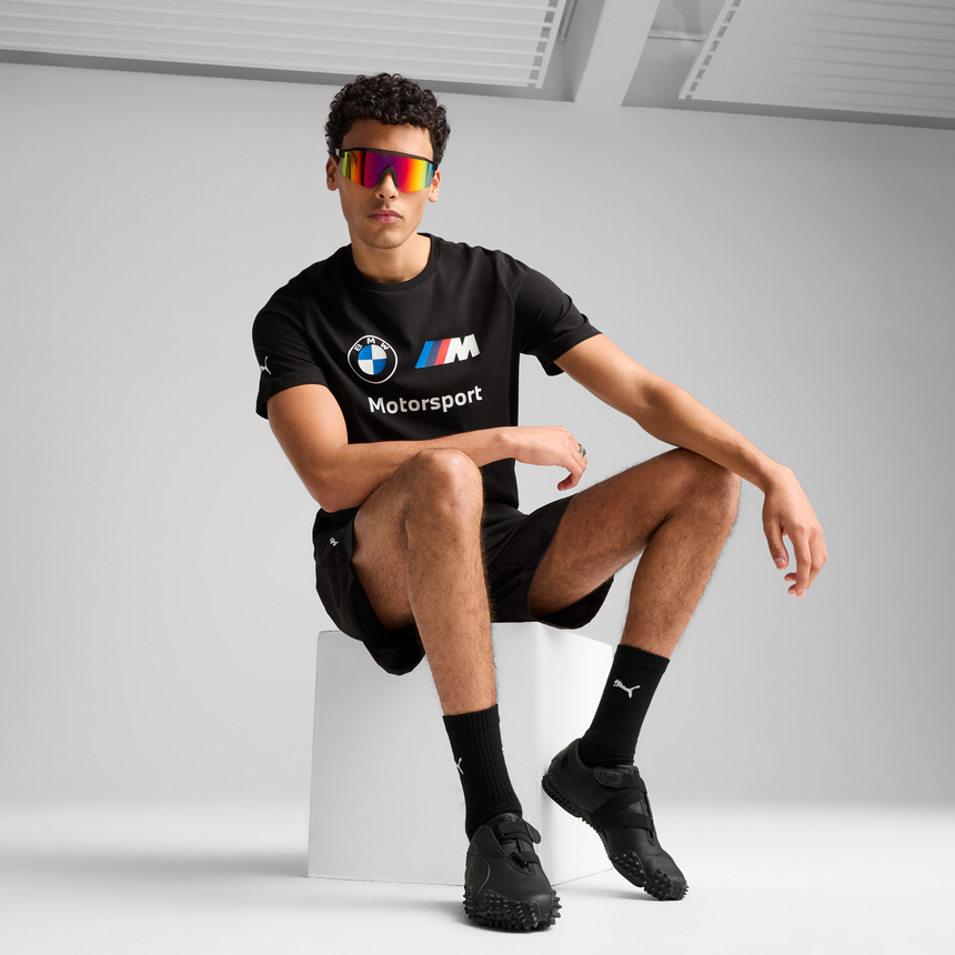 Tričko s logom BMW, Puma, Essential, MMS, čierne 🔥