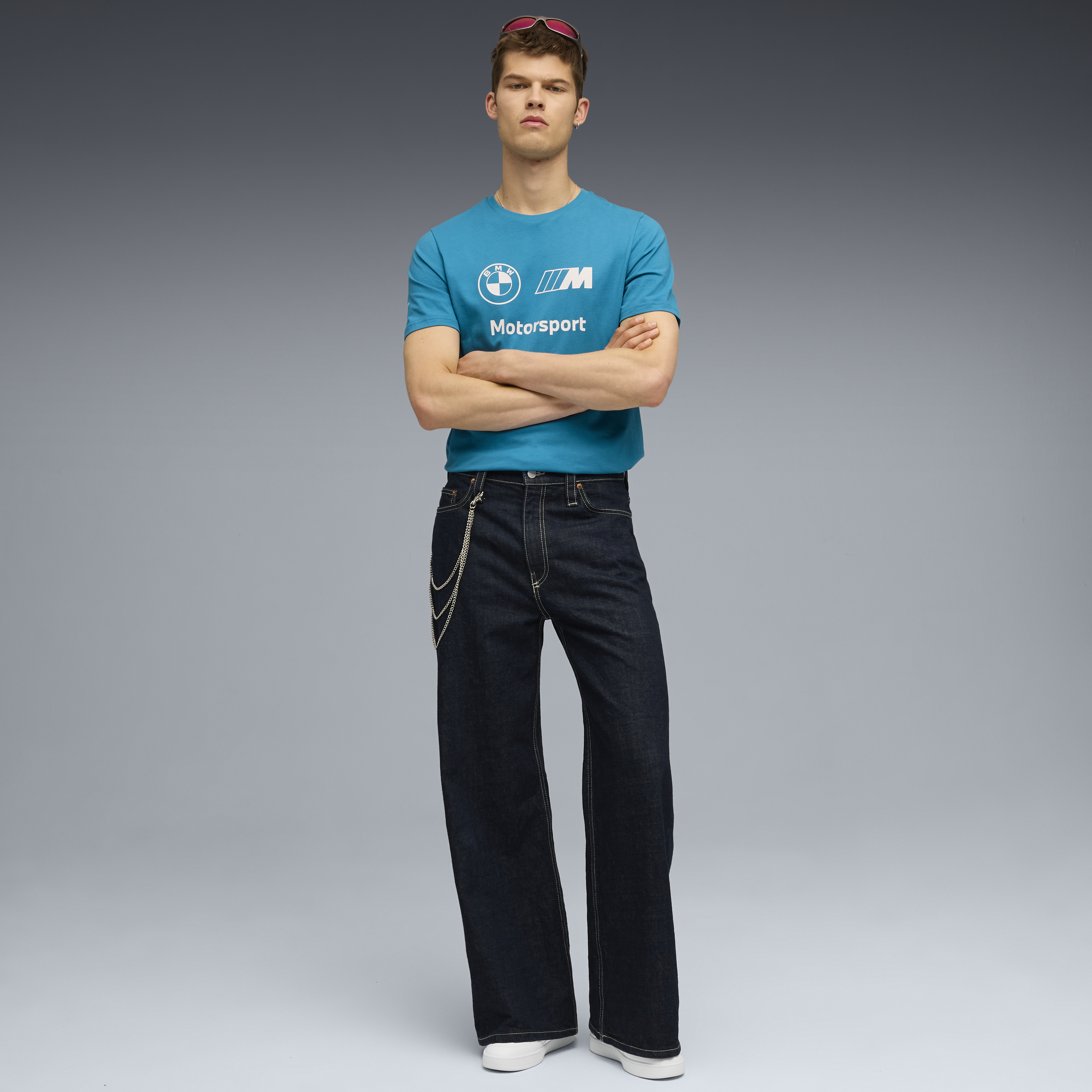 Tričko s logom BMW, Puma, Essential, MMS, modré 🔥