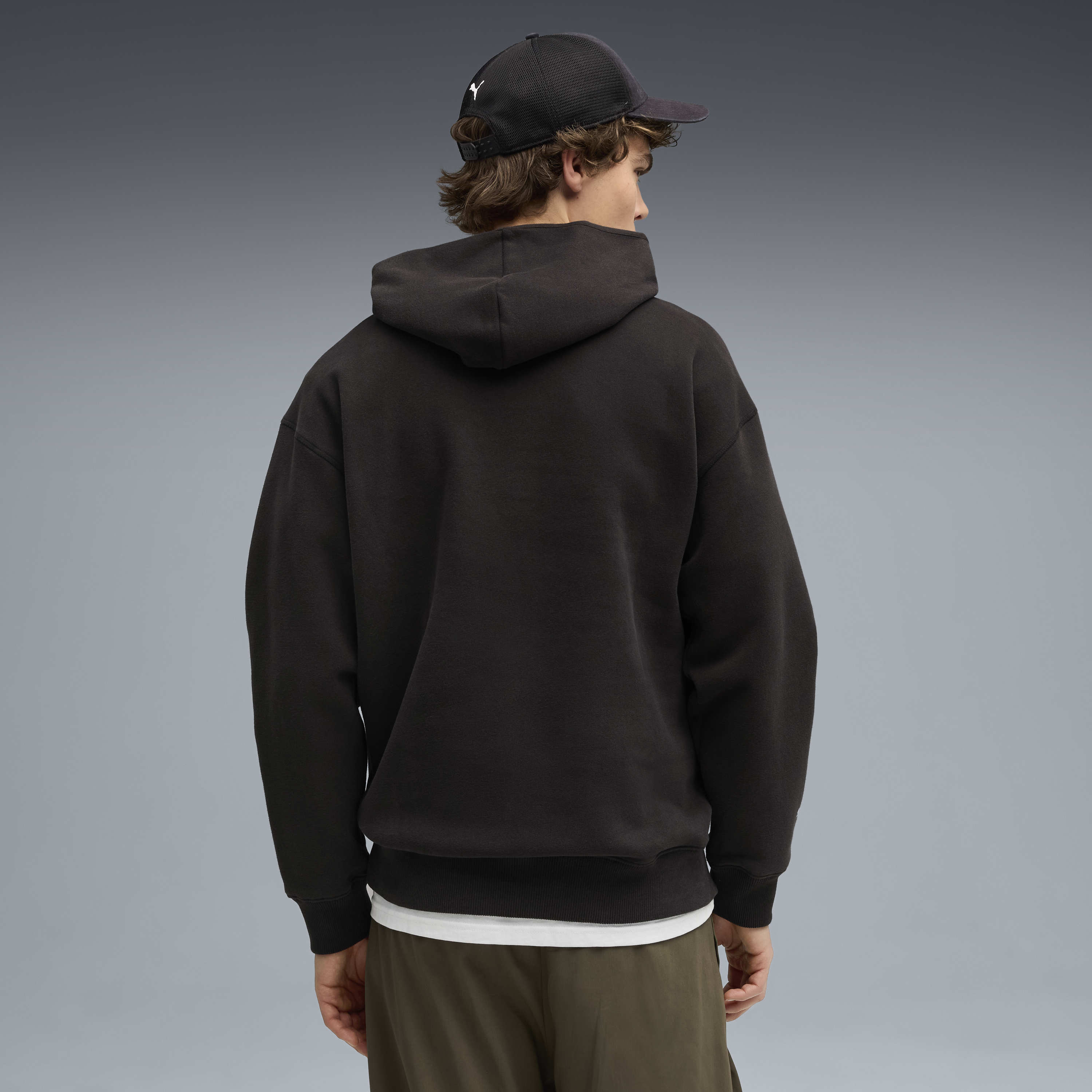 Ferrari mikina s kapucňou, Puma, športové oblečenie, štítové logo, čierna 🔥