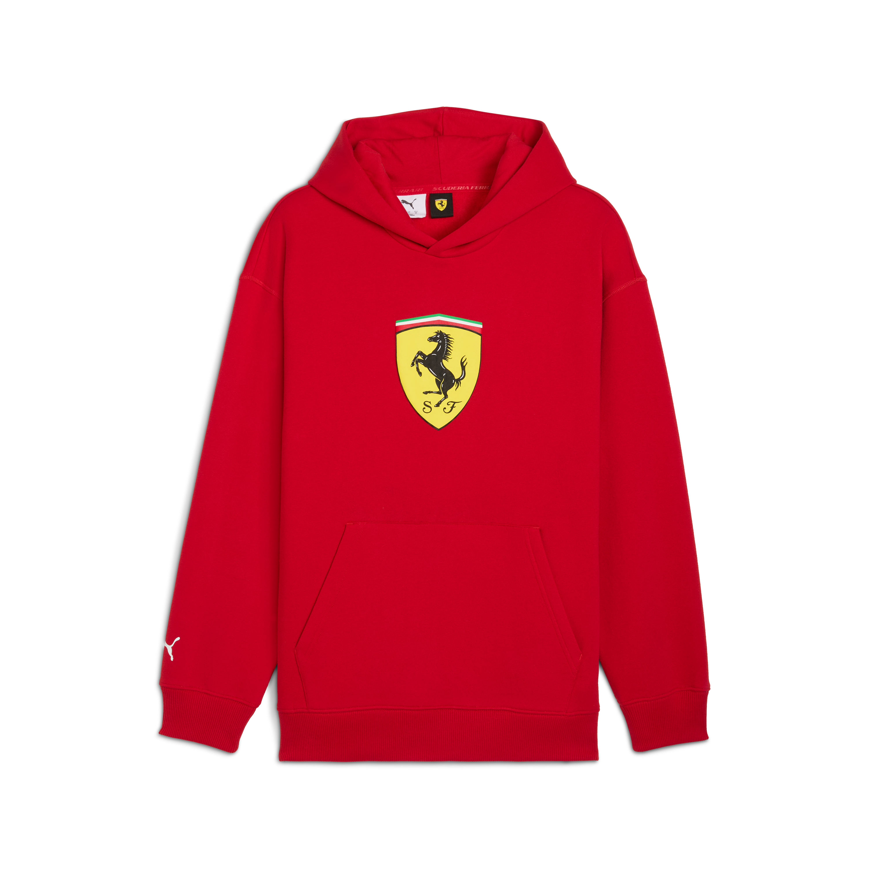 Ferrari mikina s kapucňou, Puma, športové oblečenie, štítové logo, červená 🔥