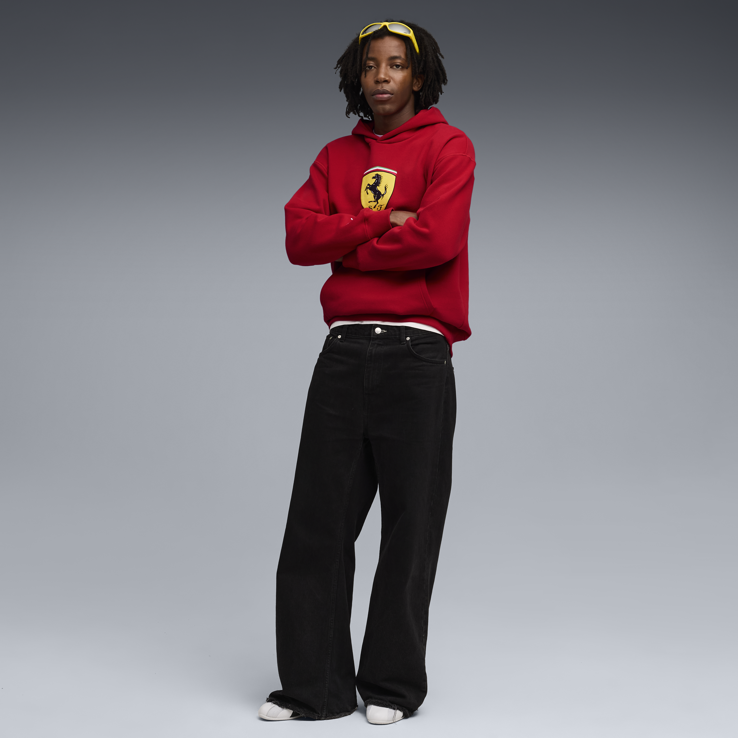 Ferrari mikina s kapucňou, Puma, športové oblečenie, štítové logo, červená 🔥