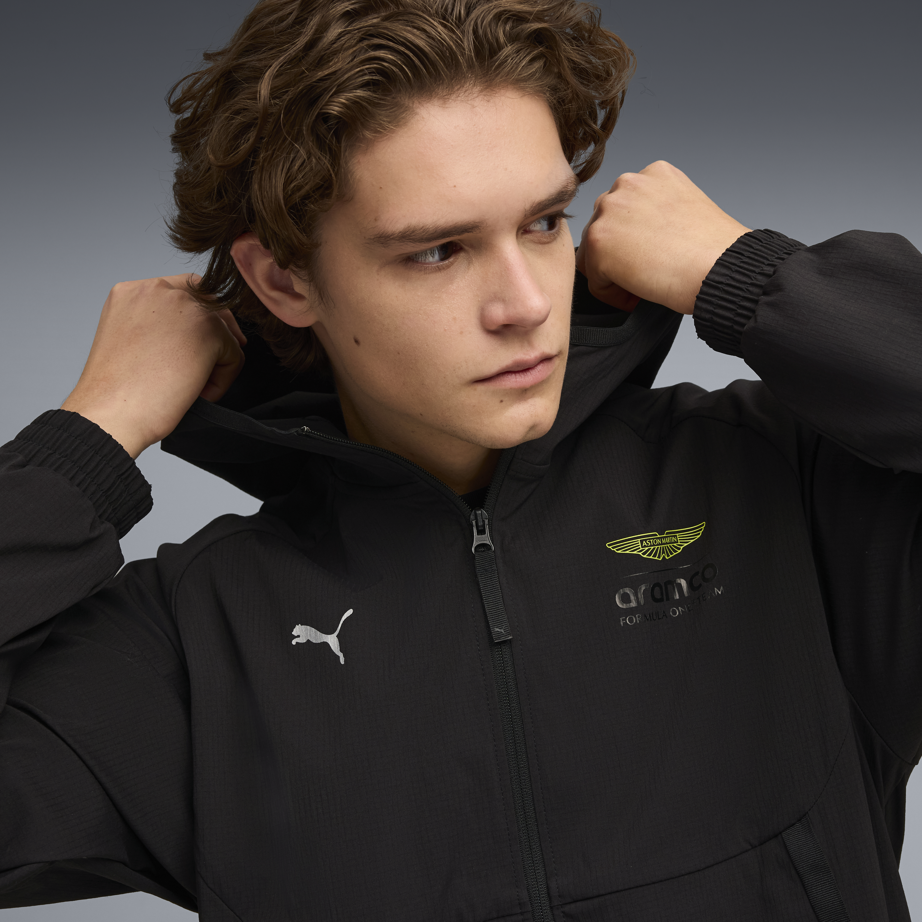 Aston Martin bunda, Puma, Lifestyle, PUMATECH, čierna 🔥