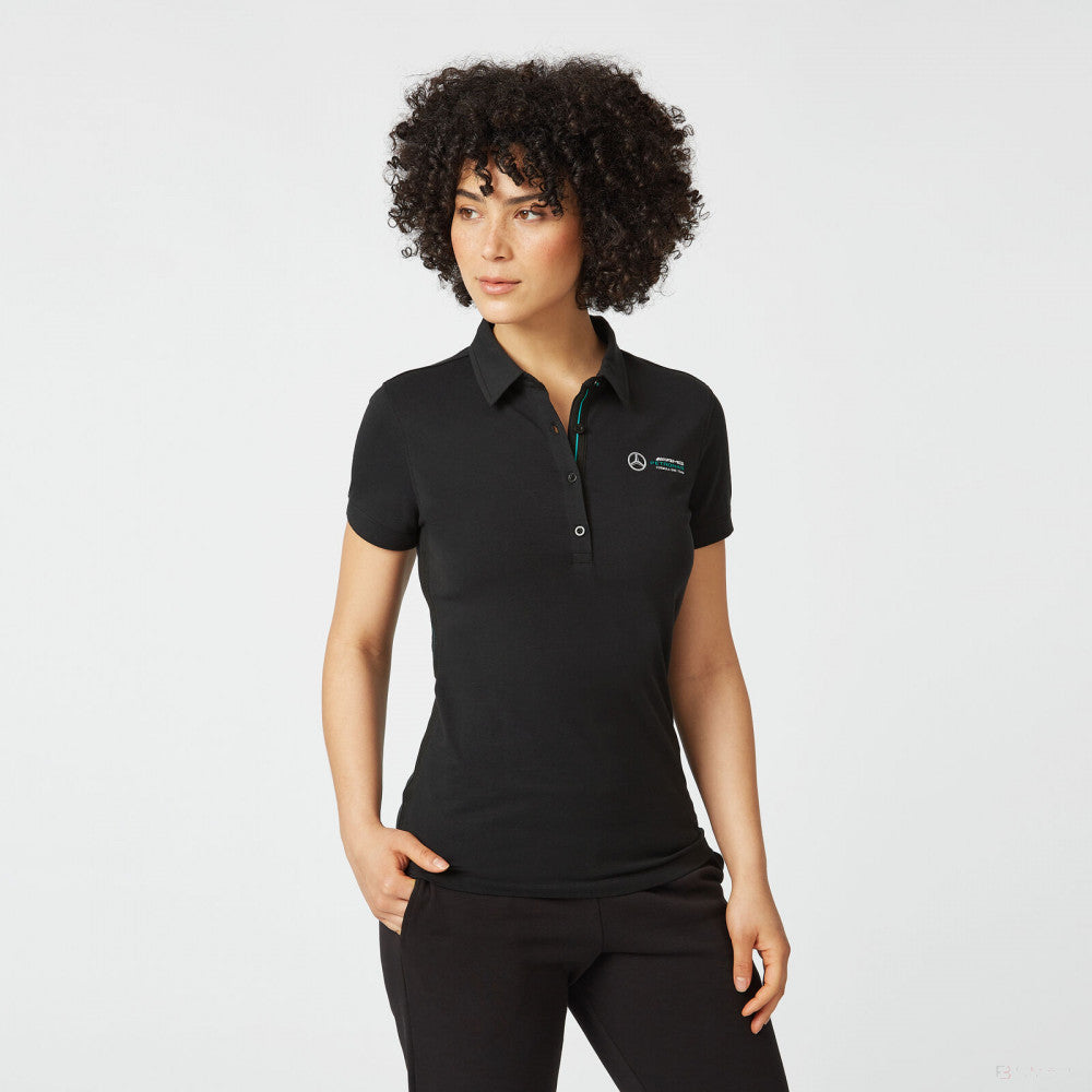 Mercedes Dámske Polo, Classic, Black, 2022 - FansBRANDS®