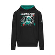 Detská mikina Mercedes Lewis Hamilton, LEWIS #44, čierna, 2022 - FansBRANDS®
