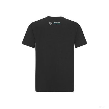 Detské tričko Mercedes Lewis Hamilton, LEWIS #44, čierne, 2022 - FansBRANDS®