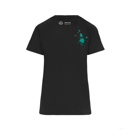 Dámske tričko Mercedes Lewis Hamilton, LEWIS #44, čierne, 2022 - FansBRANDS®