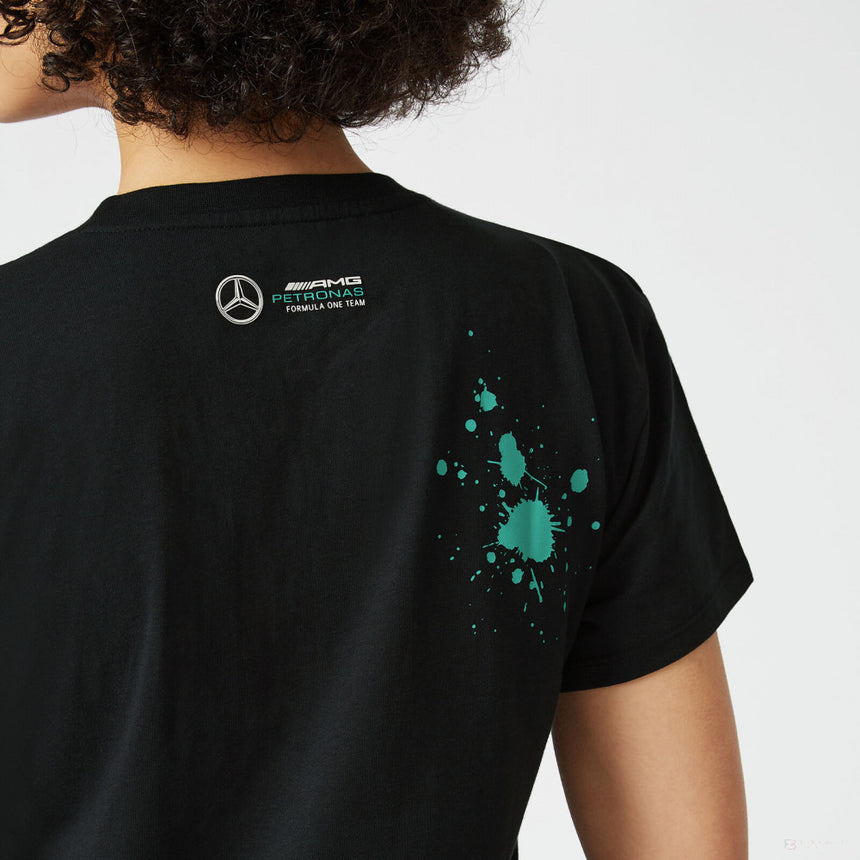 Dámske tričko Mercedes Lewis Hamilton, LEWIS #44, čierne, 2022 - FansBRANDS®