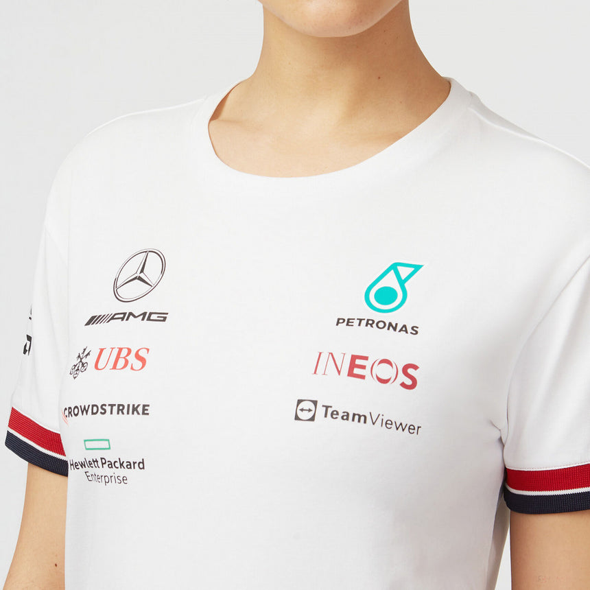Dámske tričko Mercedes, tímové, biele, 2022 - FansBRANDS®