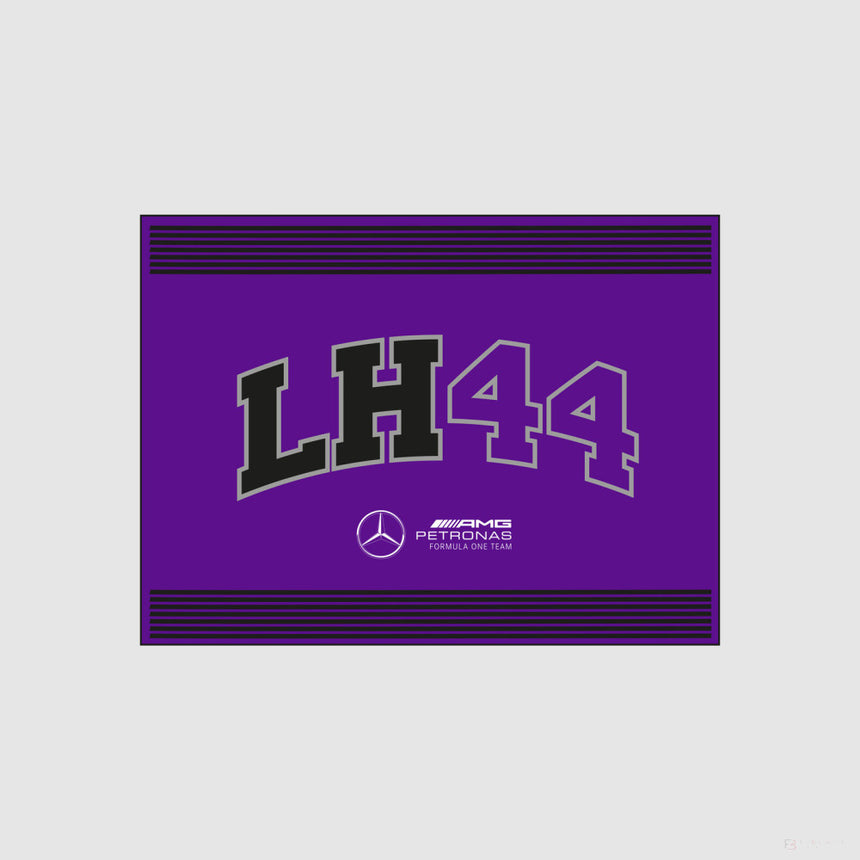 Lewis Hamilton flag, Mercedes, 90x120cm, without pole, purple 2023 - FansBRANDS®