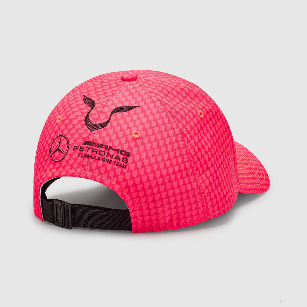 Mercedes baseball cap, Lewis Hamilton, neon pink, 2023 - FansBRANDS®