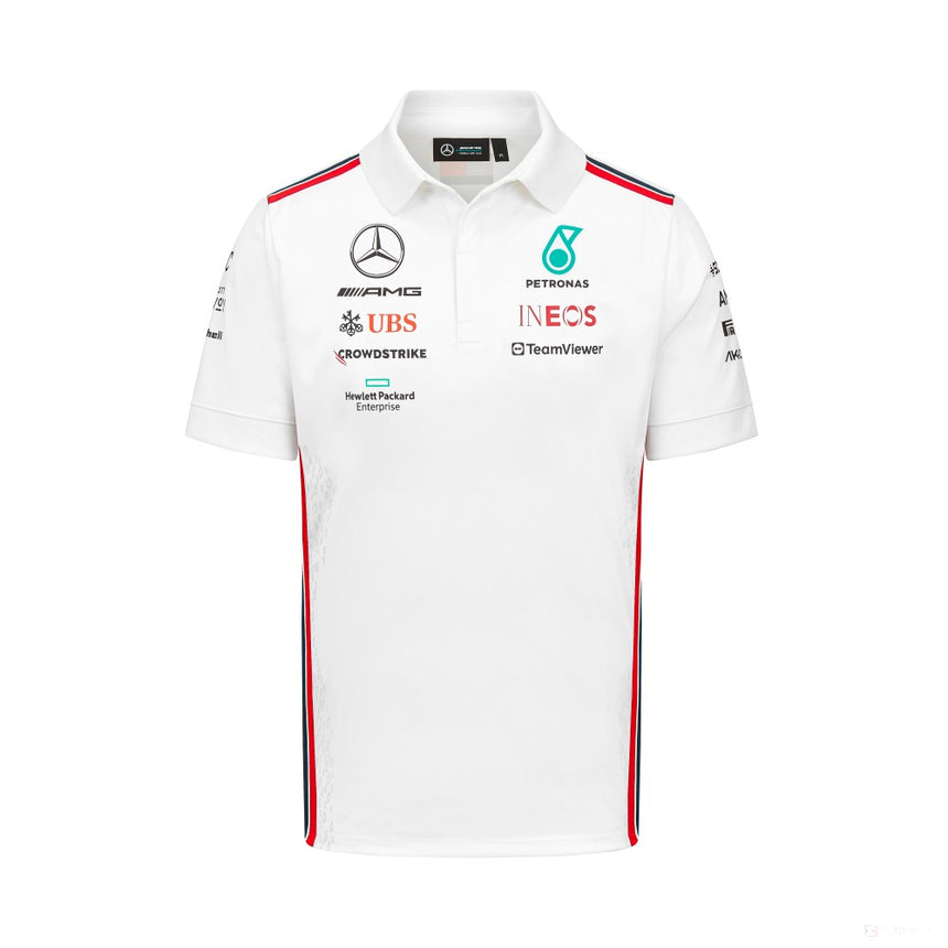 Mercedes polo, team, white, 2023 - FansBRANDS®