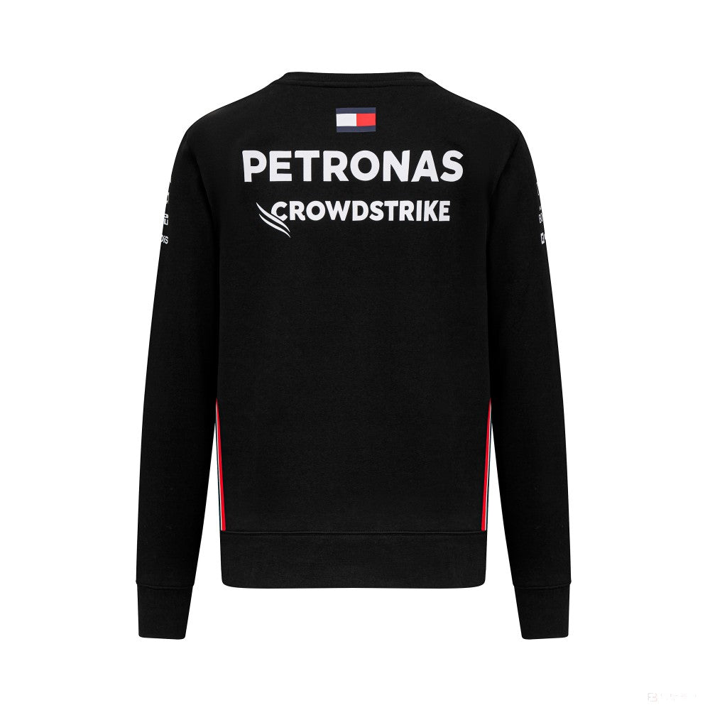 Mercedes sweatshirt, team crew, black 2023 - FansBRANDS®