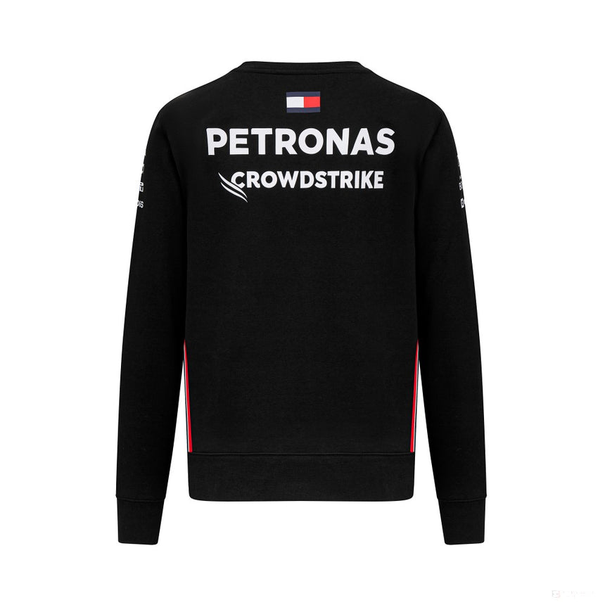 Mercedes sweatshirt, team crew, black 2023 - FansBRANDS®