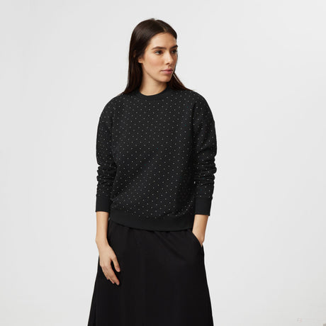 Mercedes sweatshirt, polka dot, women, black - FansBRANDS®